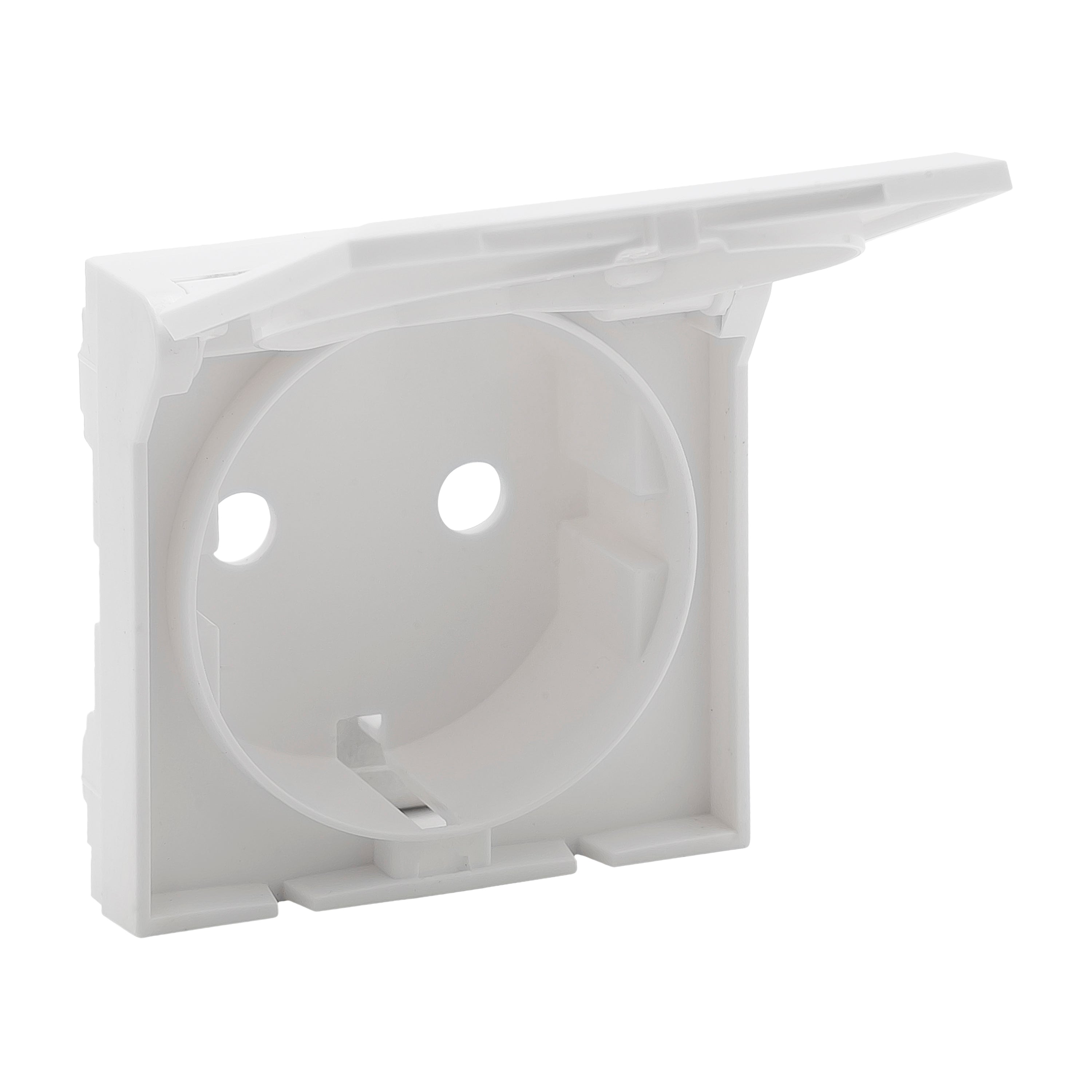 Frontal Niloé Step - Base de corriente 2P+T - con tapa - Blanco mate Frontal Niloé Step - Base de corriente 2P+T - con tapa - Blanco mate